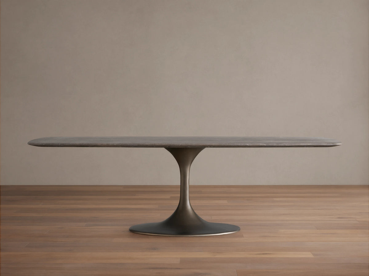 Saint Germain Stone Dining Table with Launette Base