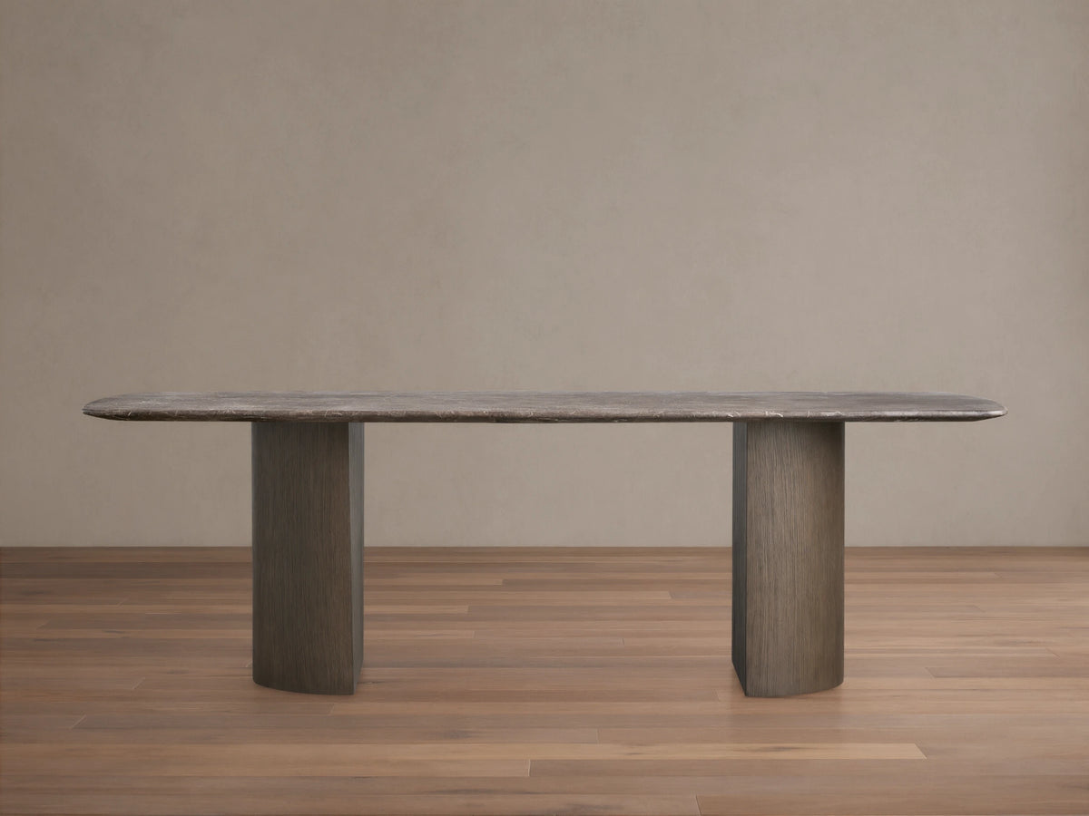 Saint Germain Stone Dining Table with Dauphine Base