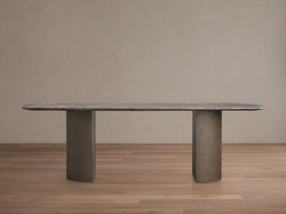 Saint Germain Stone Dining Table with Dauphine Base