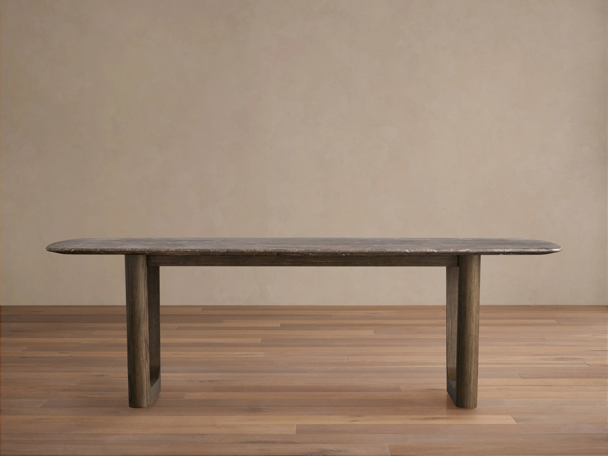 Saint Germain Stone Dining Table with Rennes Base