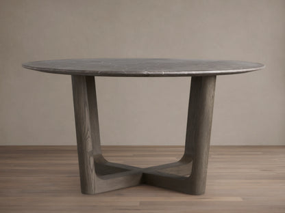 Saint Germain Round Stone Dining Table with Rennes Base