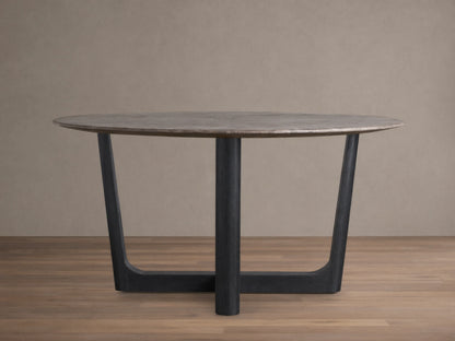 Saint Germain Round Stone Dining Table with Rennes Base