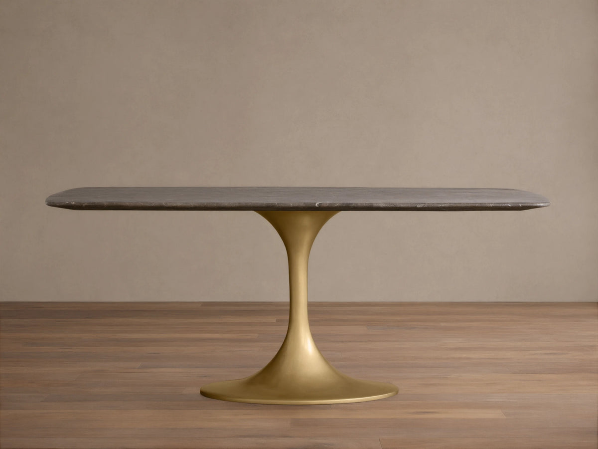 Saint Germain Stone Dining Table with Launette Base