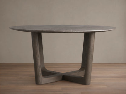 Saint Germain Round Stone Dining Table with Rennes Base