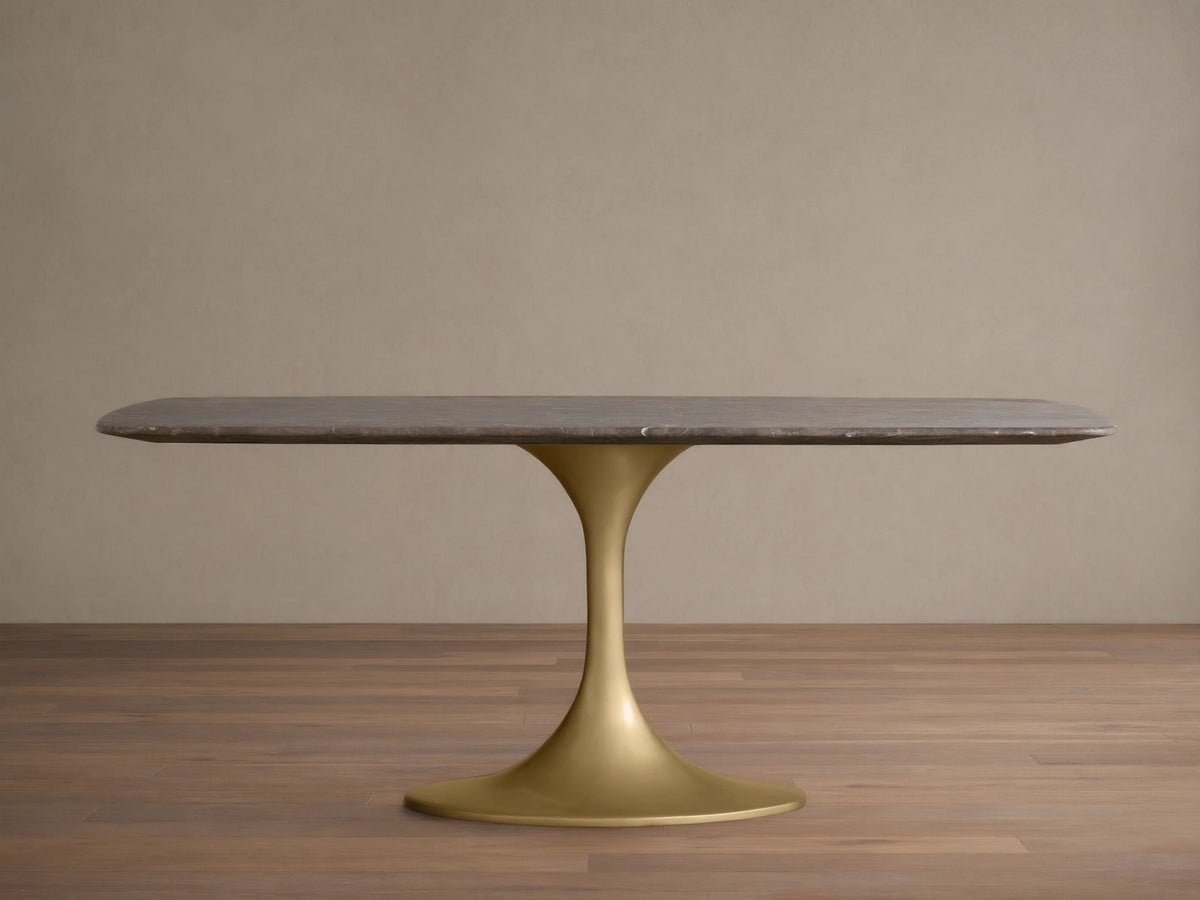 Saint Germain Stone Dining Table with Launette Base
