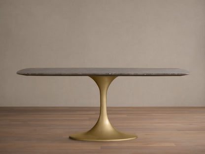 Saint Germain Stone Dining Table with Launette Base