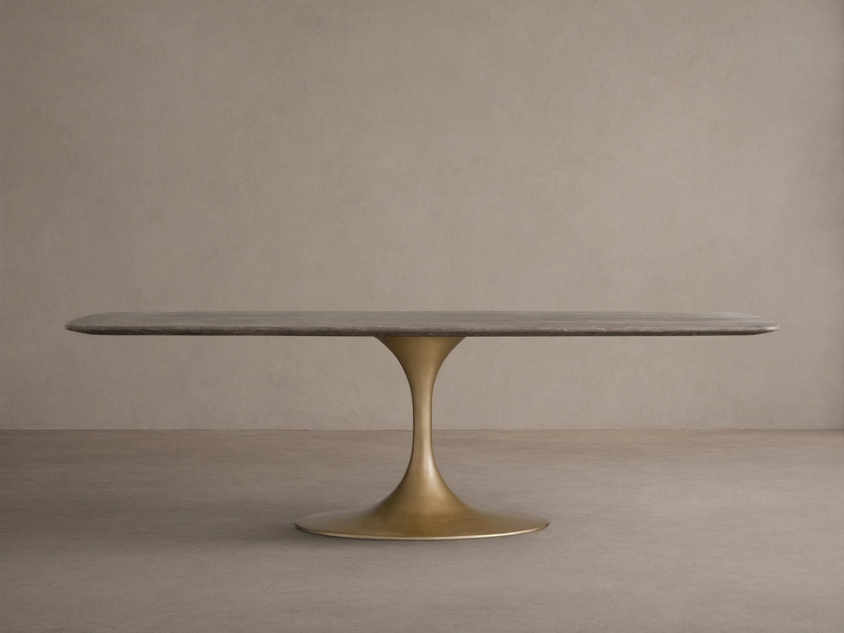 Saint Germain Stone Dining Table with Launette Base