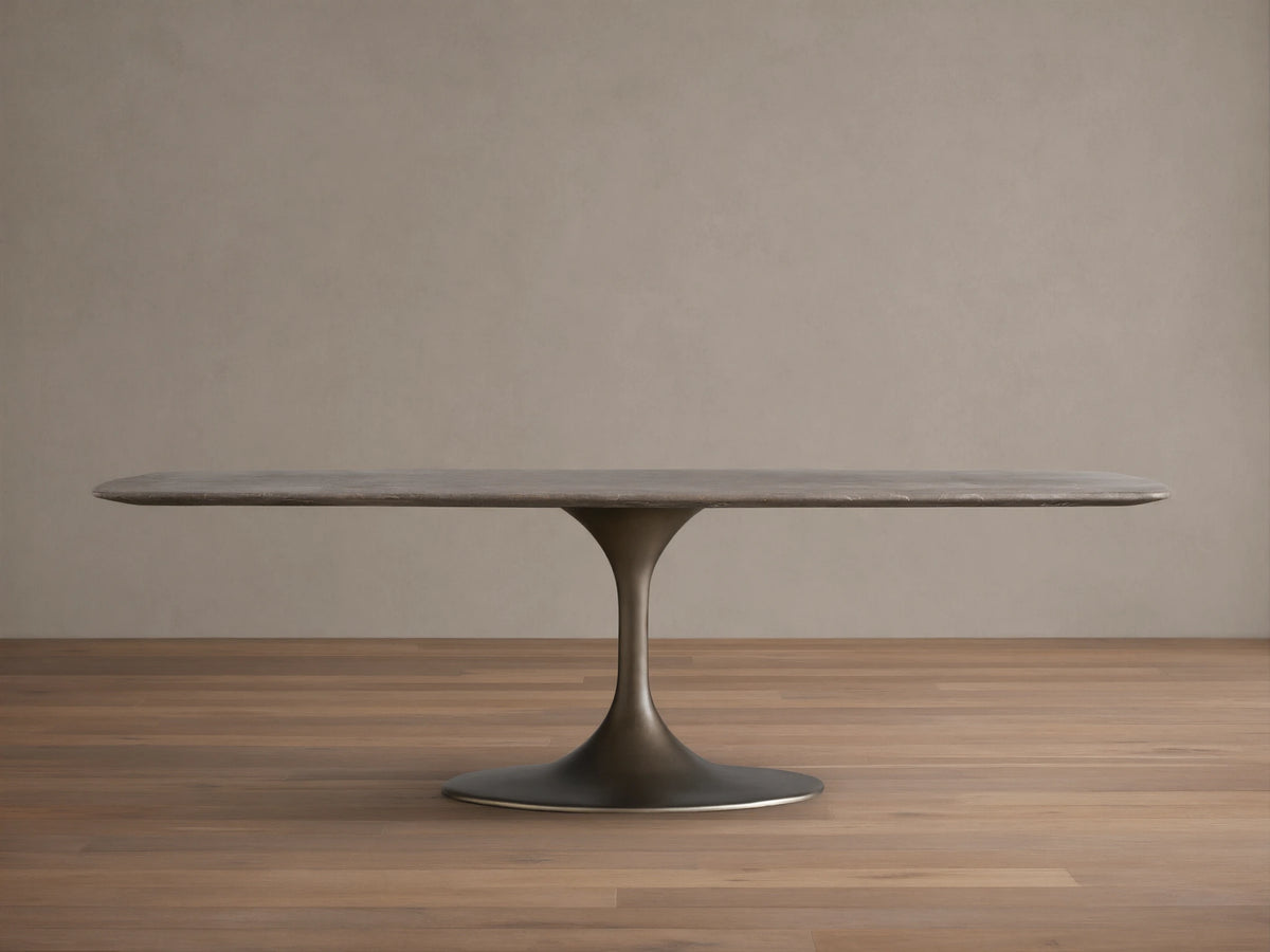 Saint Germain Stone Dining Table with Launette Base