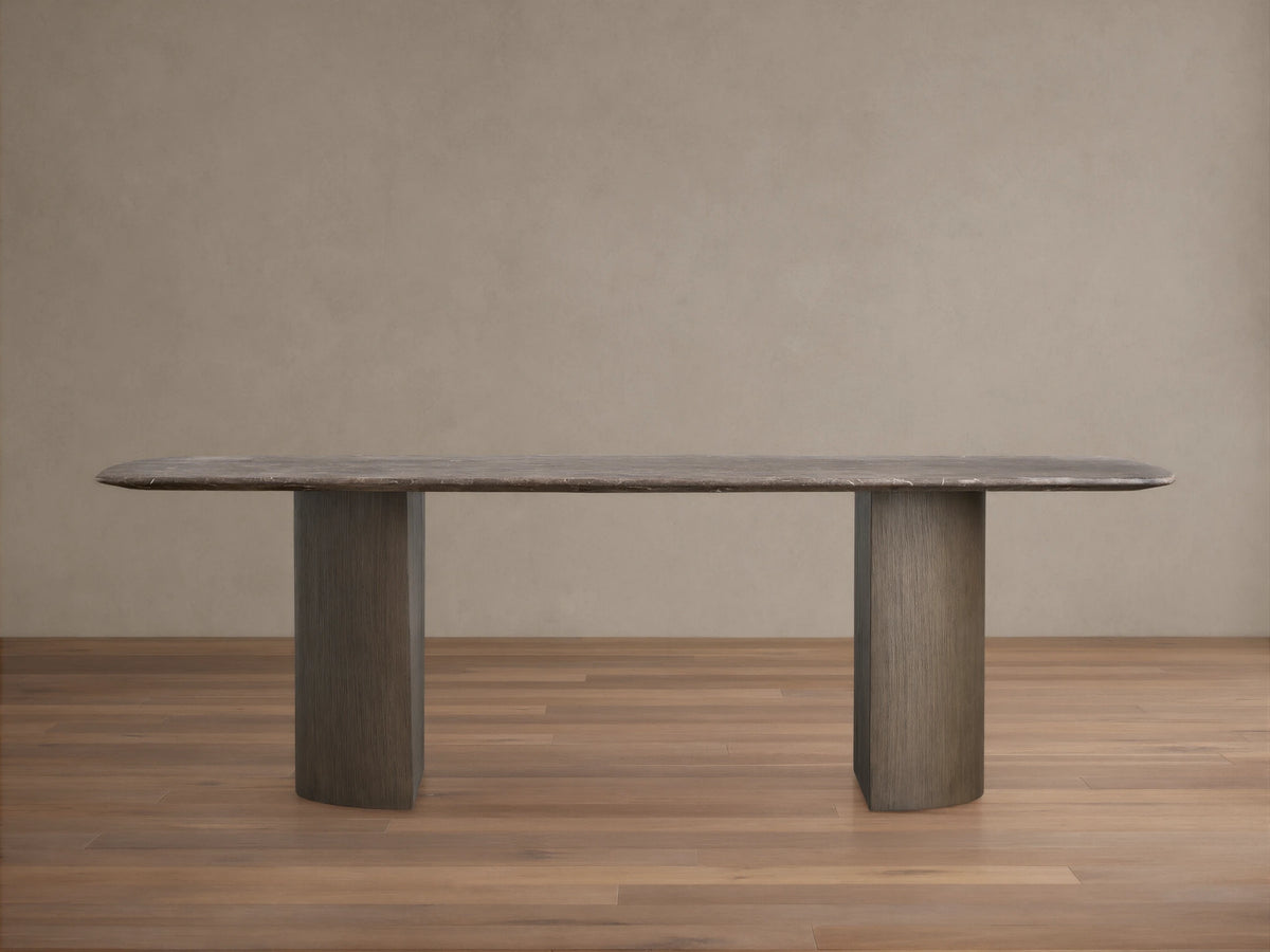 Saint Germain Stone Dining Table with Dauphine Base