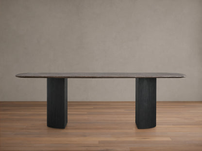 Saint Germain Stone Dining Table with Dauphine Base