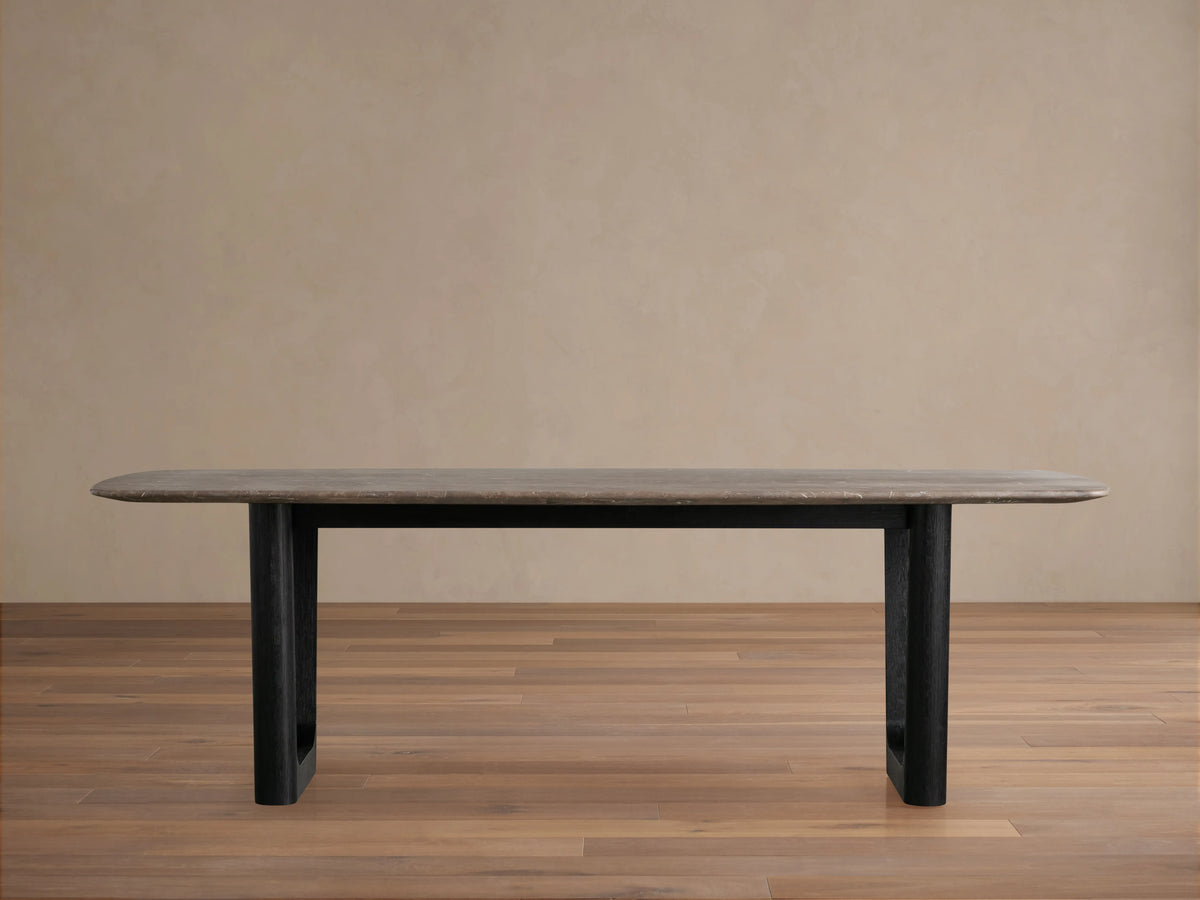Saint Germain Stone Dining Table with Rennes Base