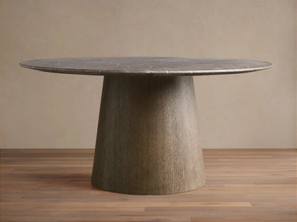 Saint Germain Round Stone Dining Table with Toulouse Base