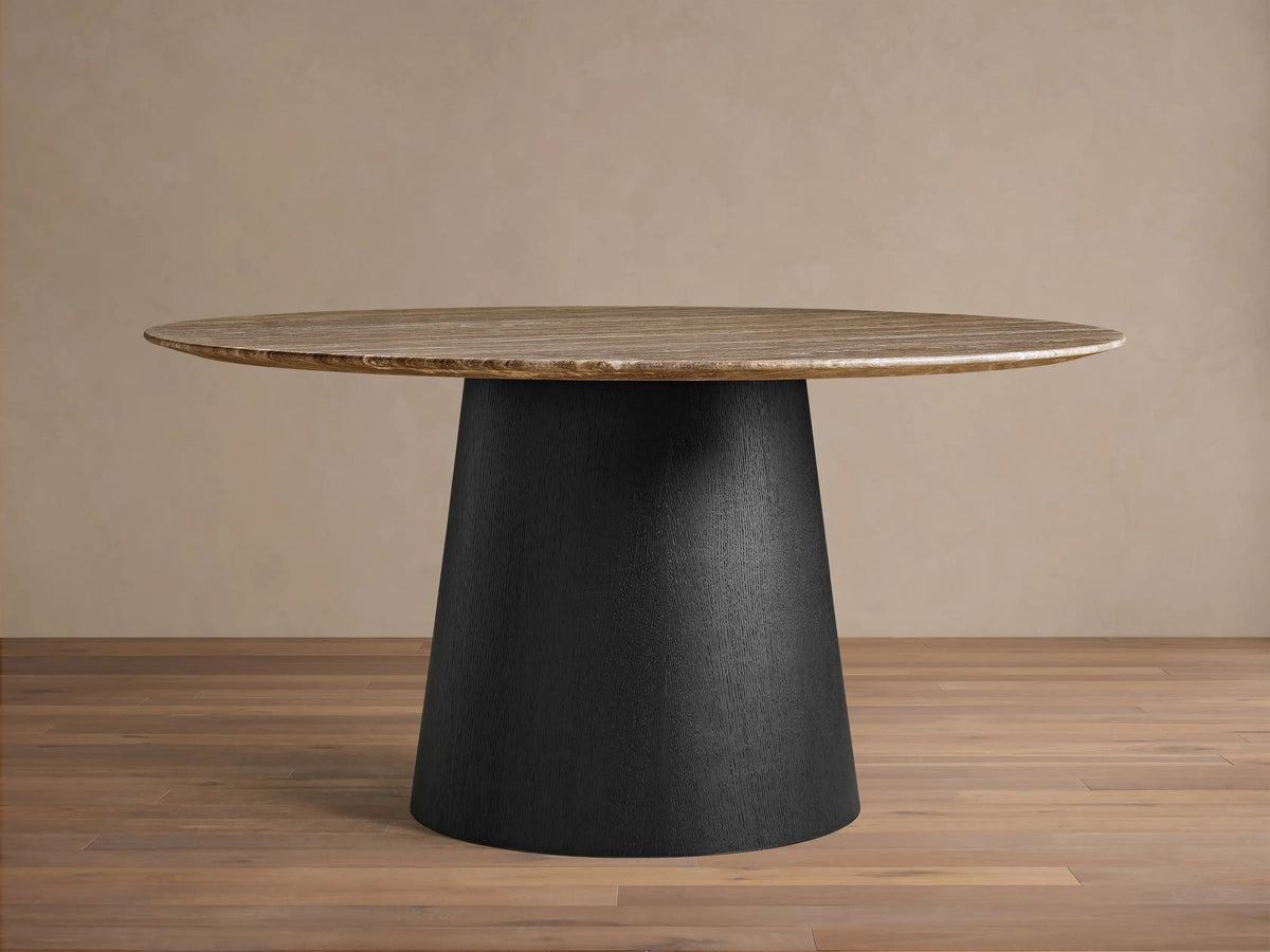 Saint Germain Round Stone Dining Table with Toulouse Base
