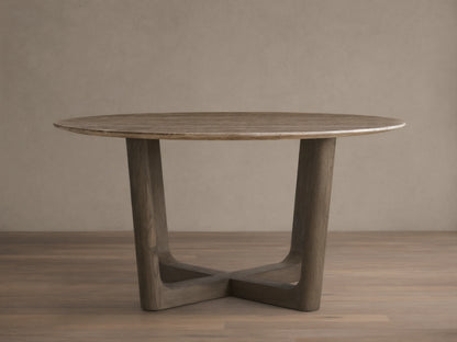 Saint Germain Round Stone Dining Table with Rennes Base