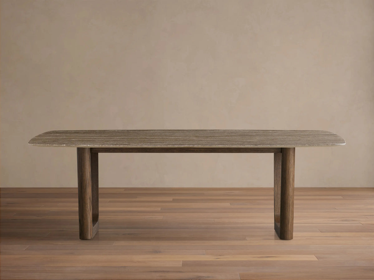 Saint Germain Stone Dining Table with Rennes Base