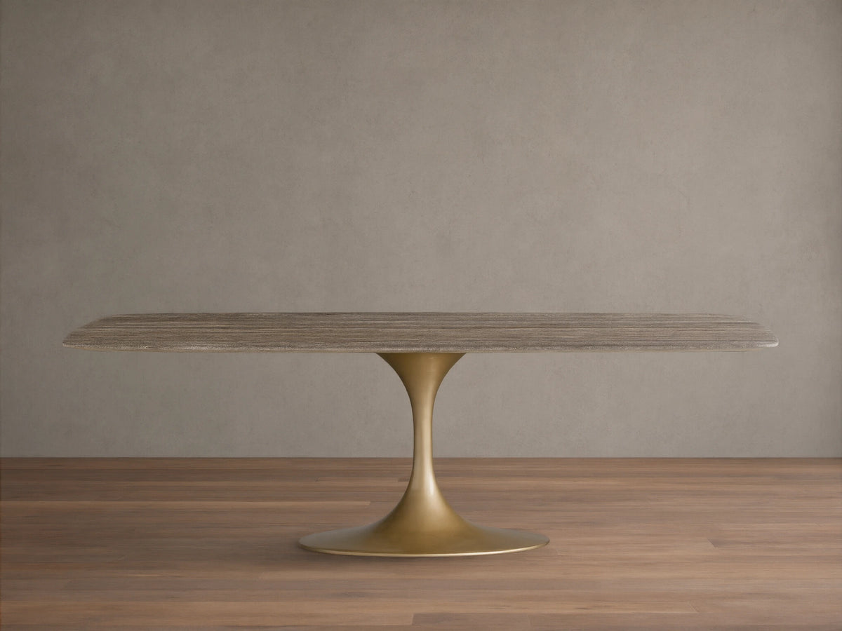 Saint Germain Stone Dining Table with Launette Base