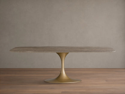 Saint Germain Stone Dining Table with Launette Base
