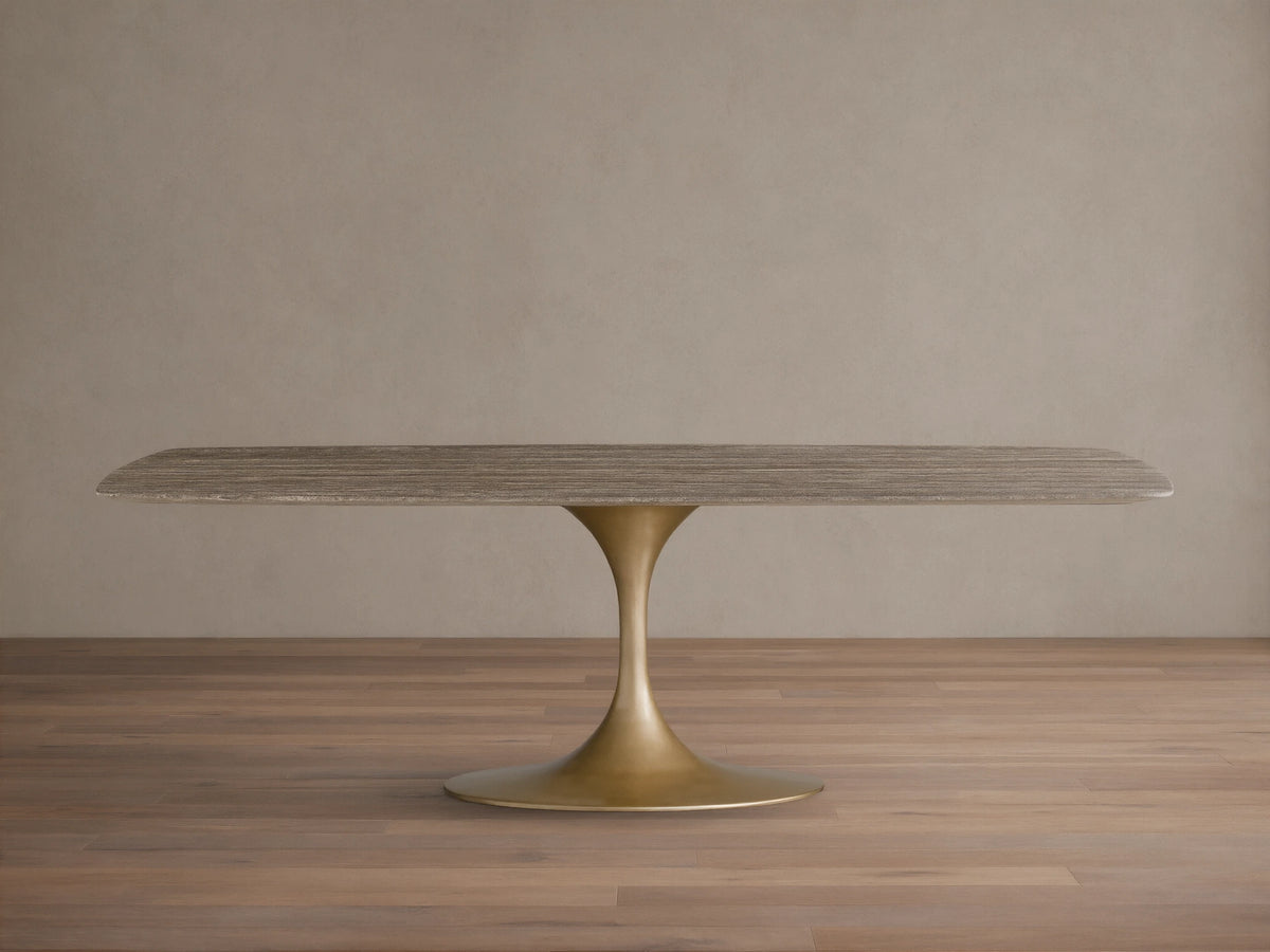 Saint Germain Stone Dining Table with Launette Base