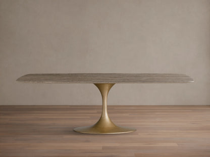 Saint Germain Stone Dining Table with Launette Base