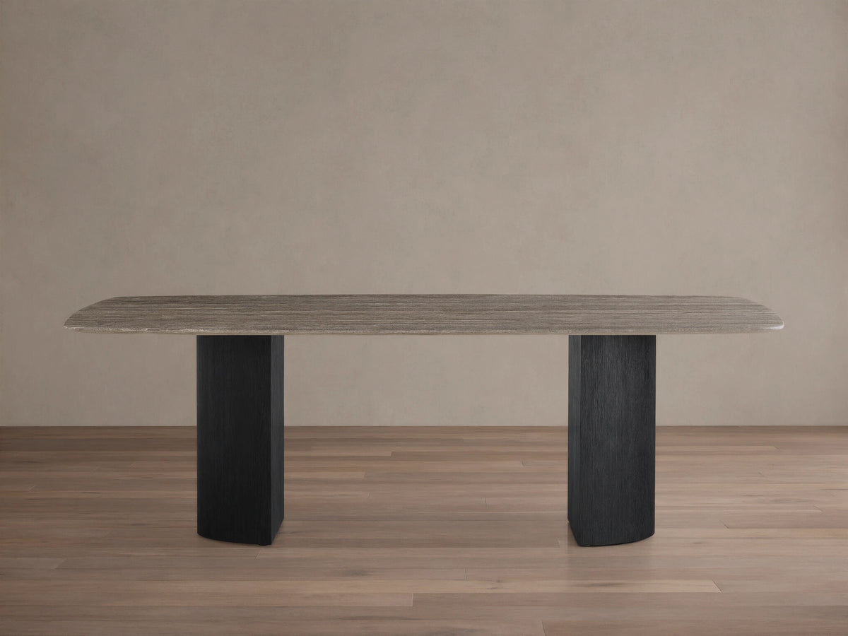Saint Germain Stone Dining Table with Dauphine Base