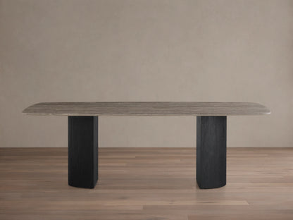 Saint Germain Stone Dining Table with Dauphine Base