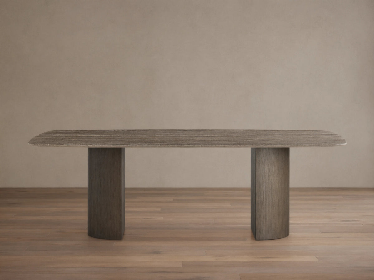 Saint Germain Stone Dining Table with Dauphine Base