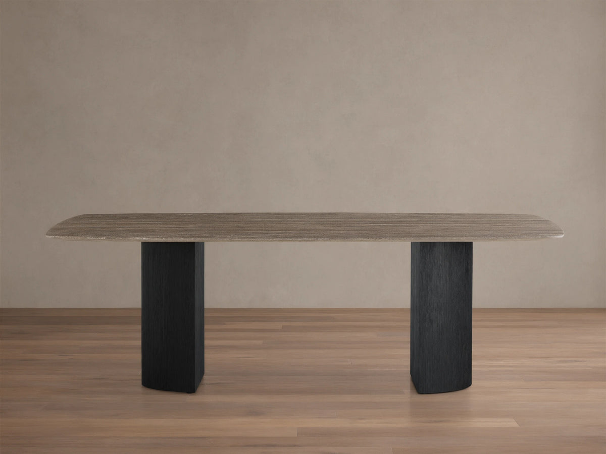 Saint Germain Stone Dining Table with Dauphine Base