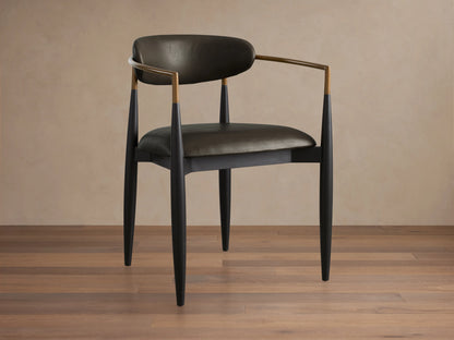 Jagger Faux Leather Dining Arm Chair
