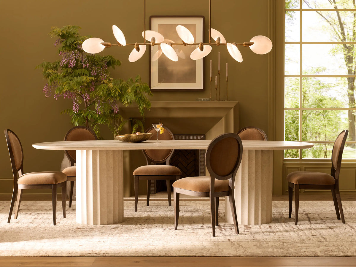 Jeannine Upholstered Round Back Side Chair in Promise Ecru and Mocha (4 of 4)