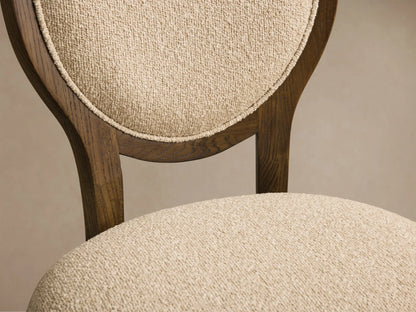 Jeannine Upholstered Round Back Side Chair in Promise Ecru and Mocha (2 of 4)