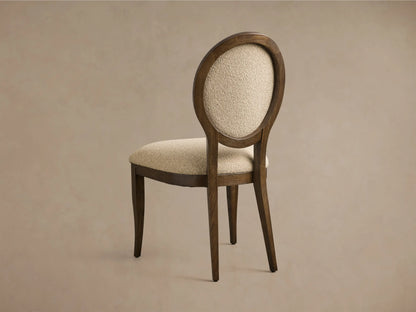 Jeannine Upholstered Round Back Side Chair in Promise Ecru and Mocha (1 of 4)