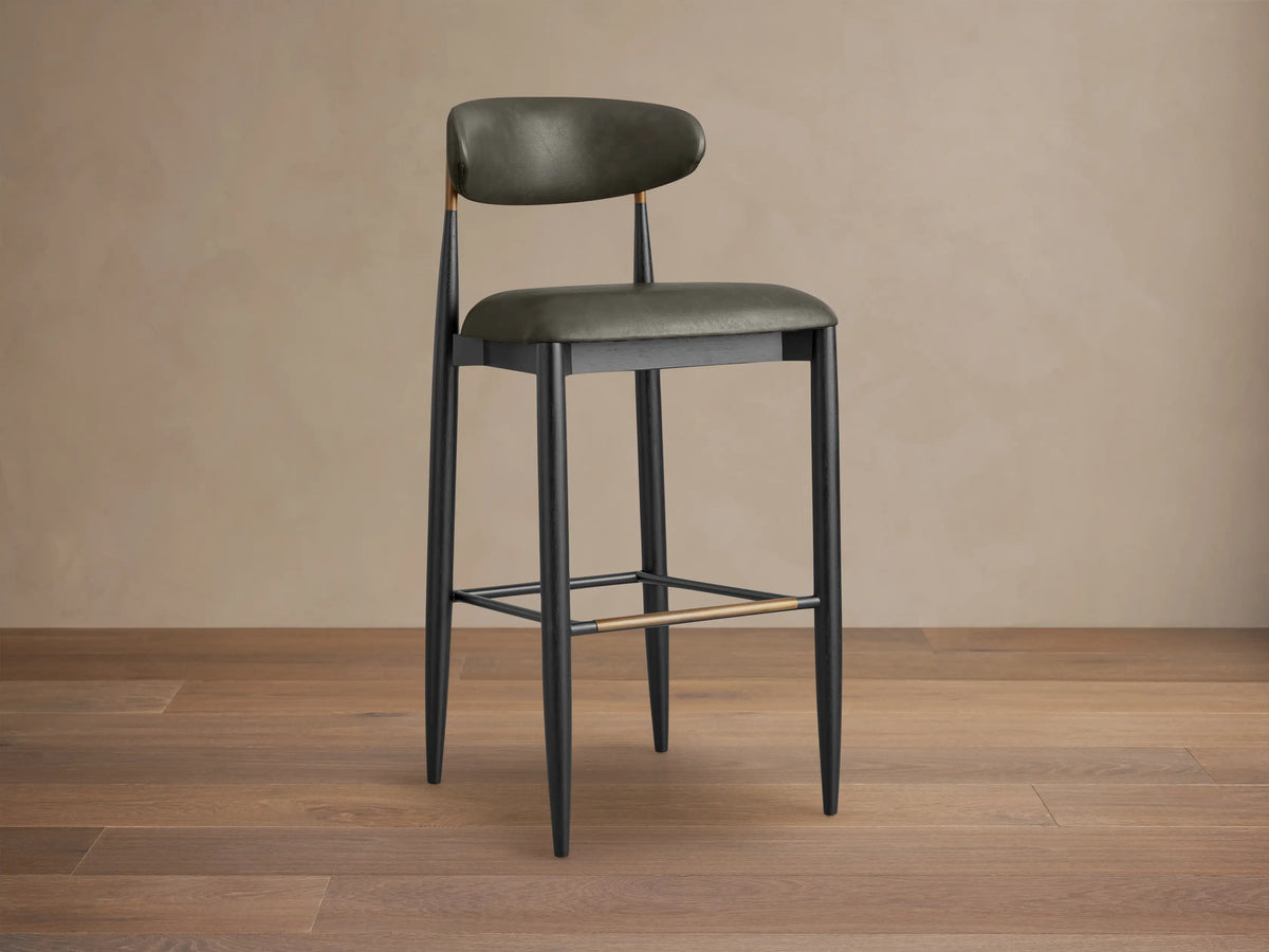 Jagger Faux Leather Armless Stool