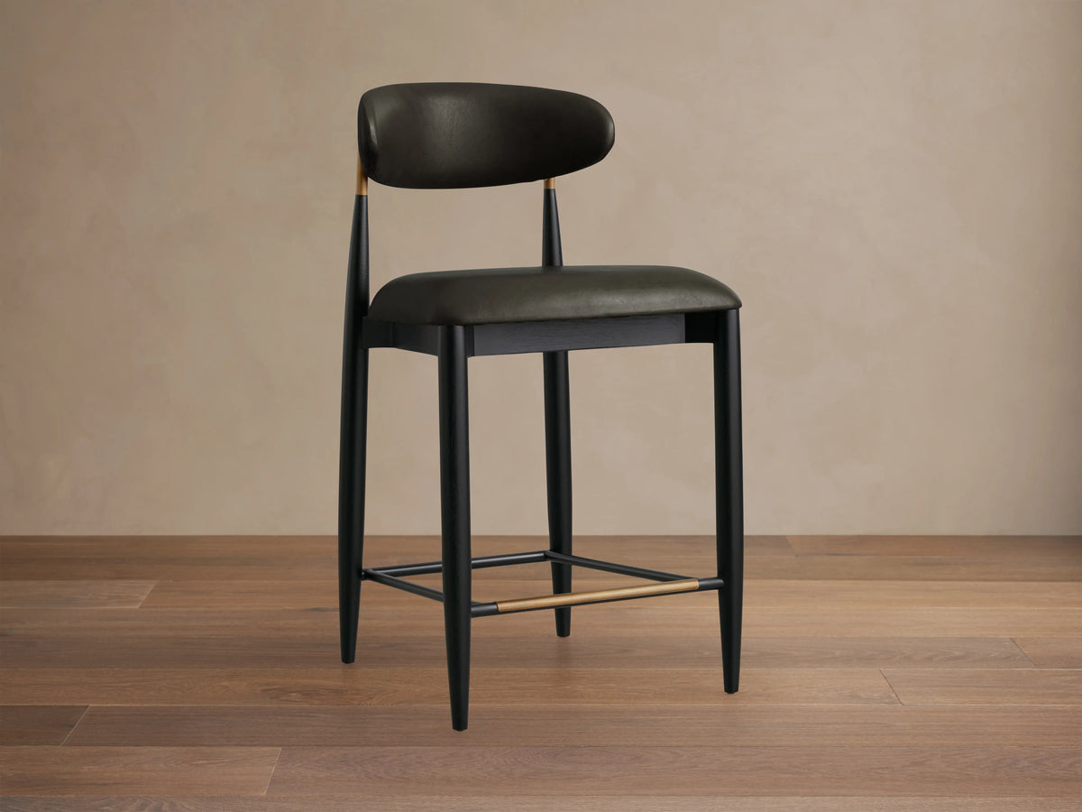 Jagger Faux Leather Armless Stool