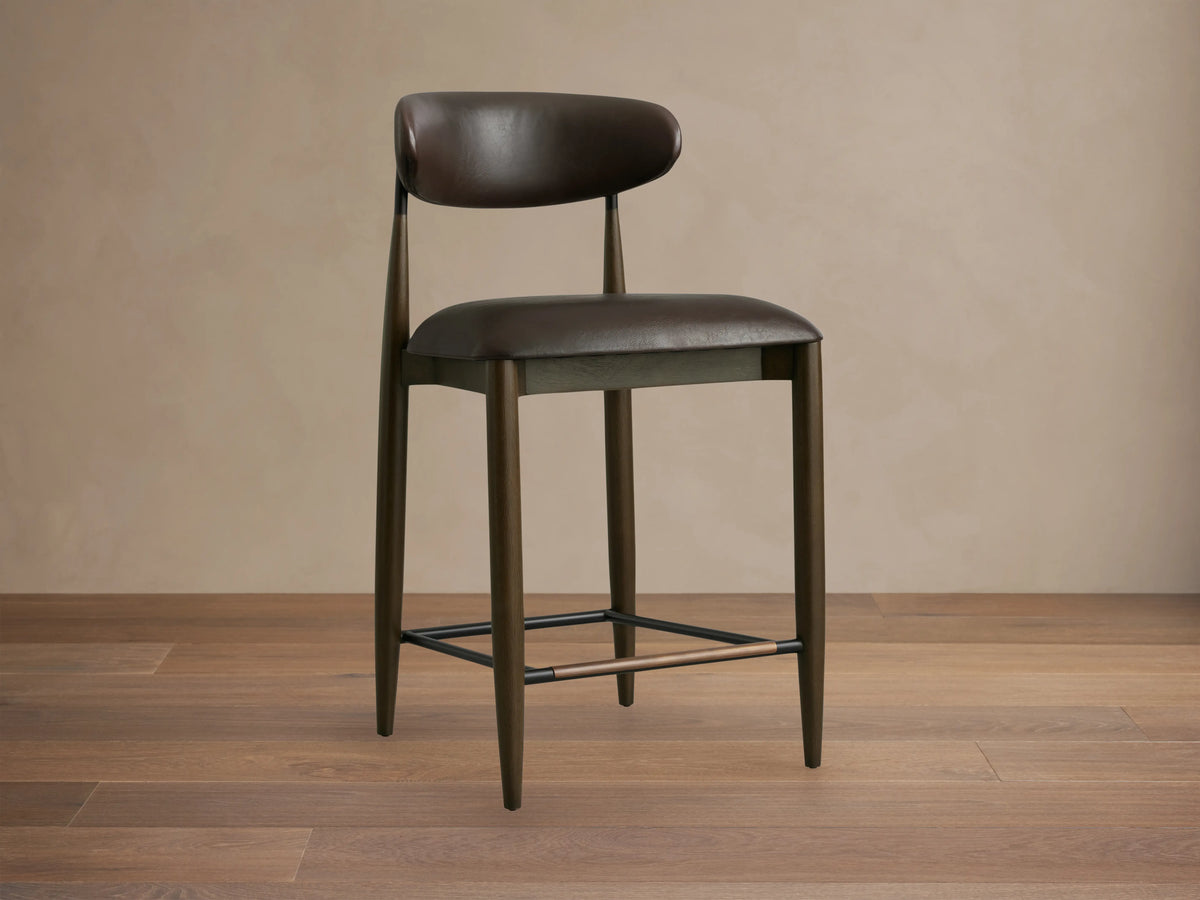 Jagger Faux Leather Armless Stool