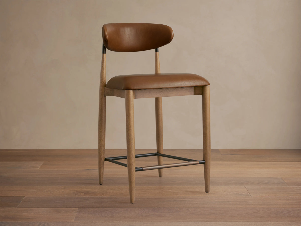 Jagger Faux Leather Armless Stool
