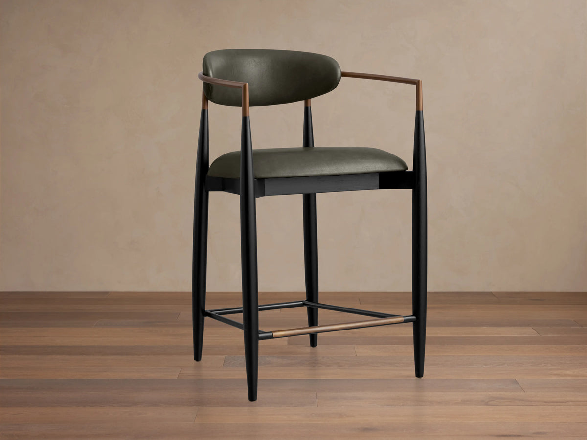 Jagger Faux Leather Stool