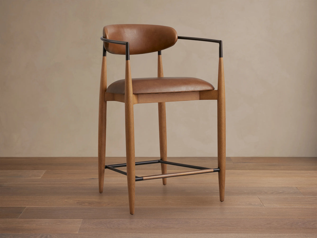 Jagger Faux Leather Stool