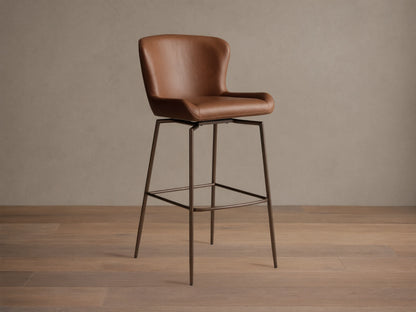 Kirsten Faux Leather Swivel Stool