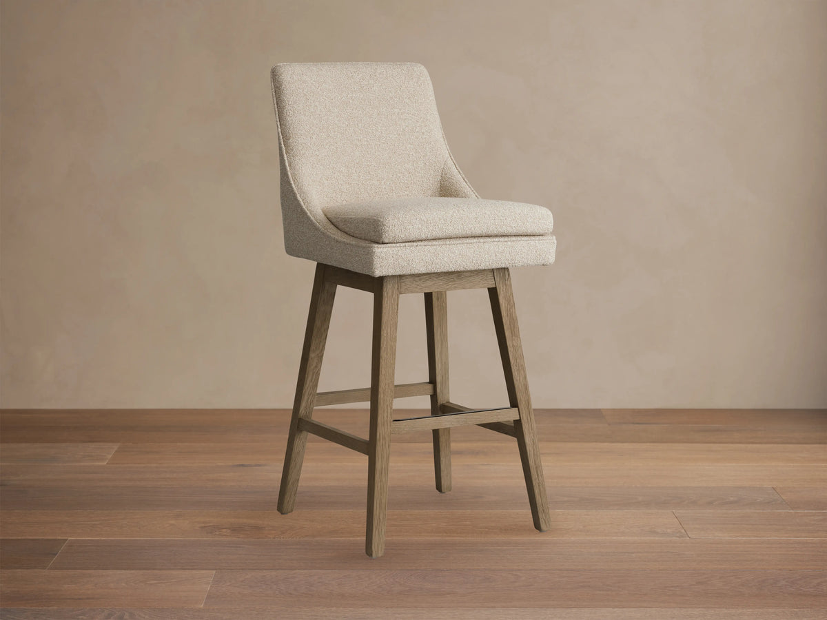Lunden Swivel Stool in Fawn