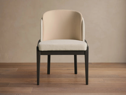 Mena Side Chair in Faux Beige and Cushing Mellow with Vesuvio Black (1 of 5)