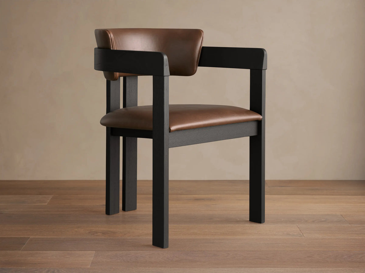 Rodin Faux Leather Arm Chair
