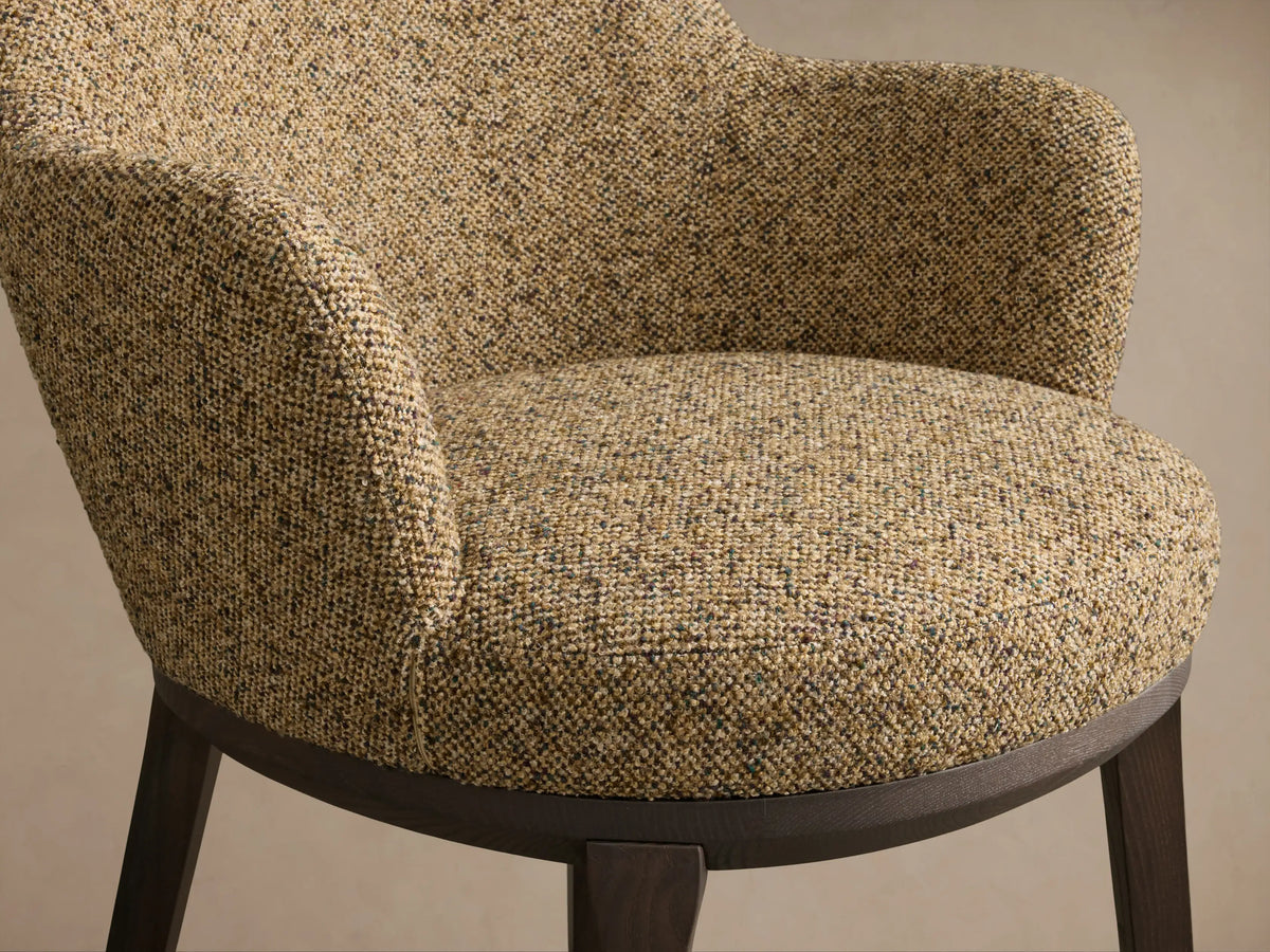 Simone Arm Chair in Minka Earth and Noce Terra (3 of 4)