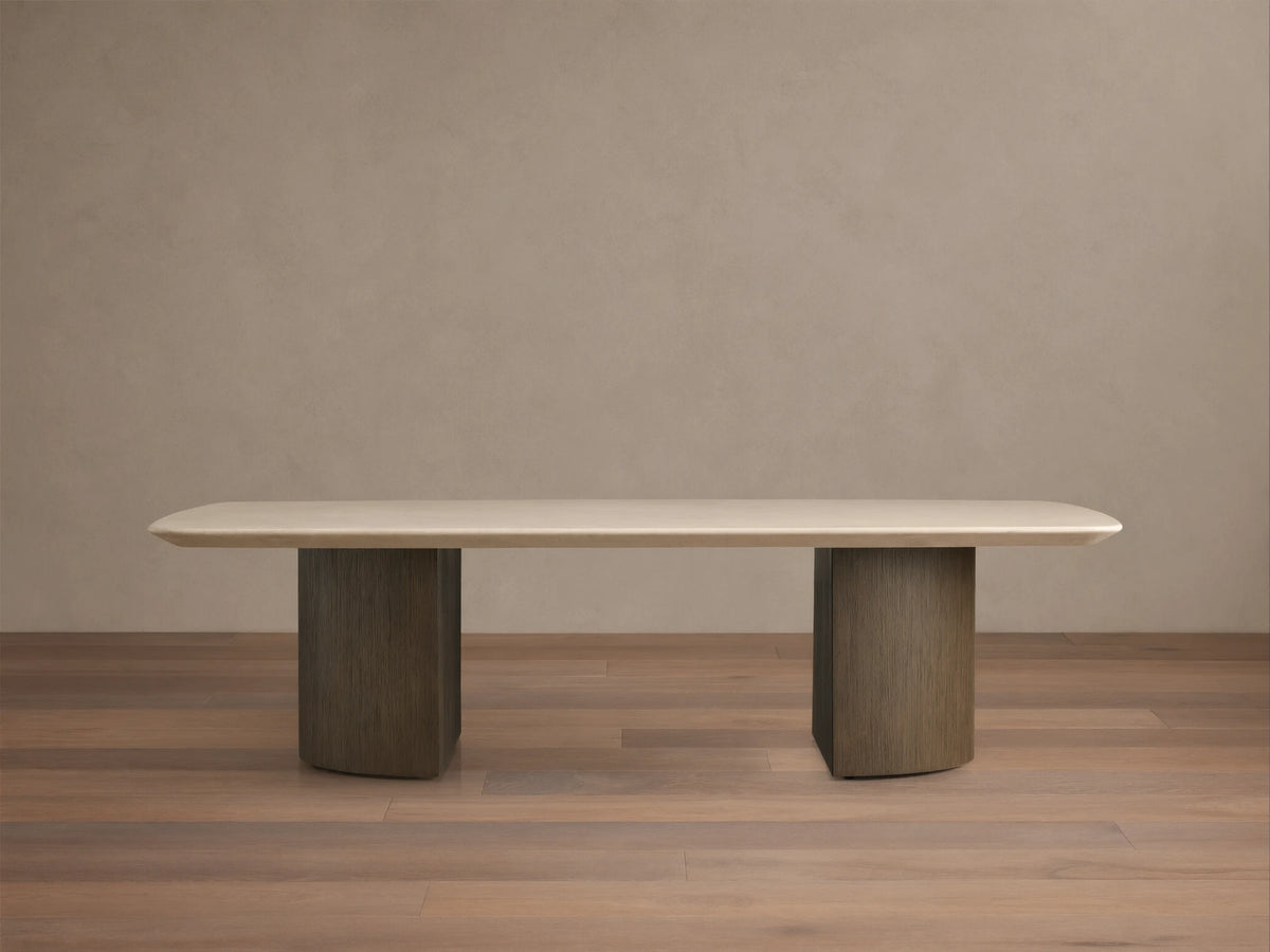 Saint Germain Stone Coffee Table with Dauphine Base