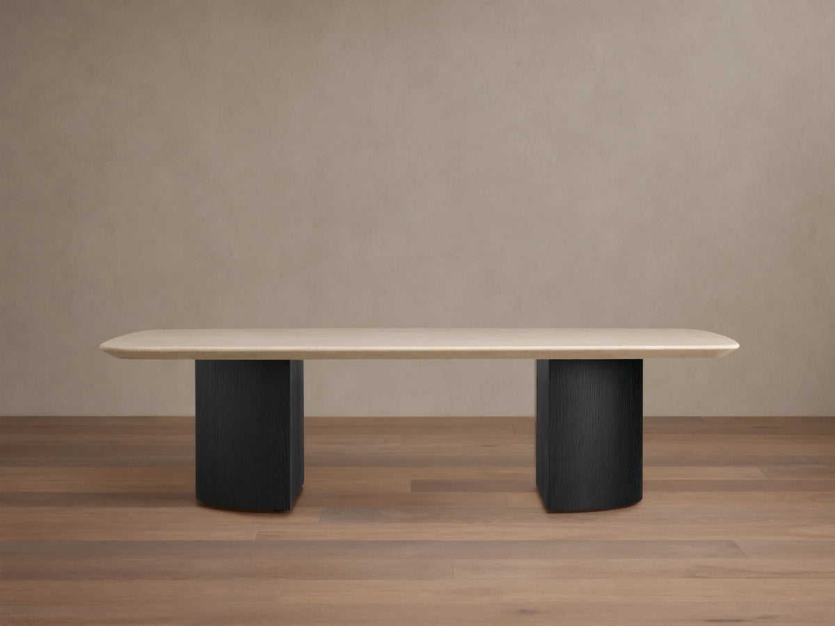 Saint Germain Stone Coffee Table with Dauphine Base