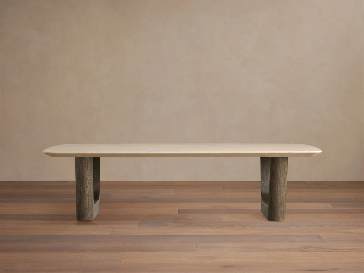 Saint Germain Stone Coffee Table with Rennes Base