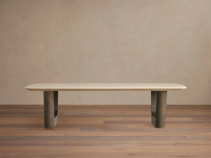 Saint Germain Stone Coffee Table with Rennes Base