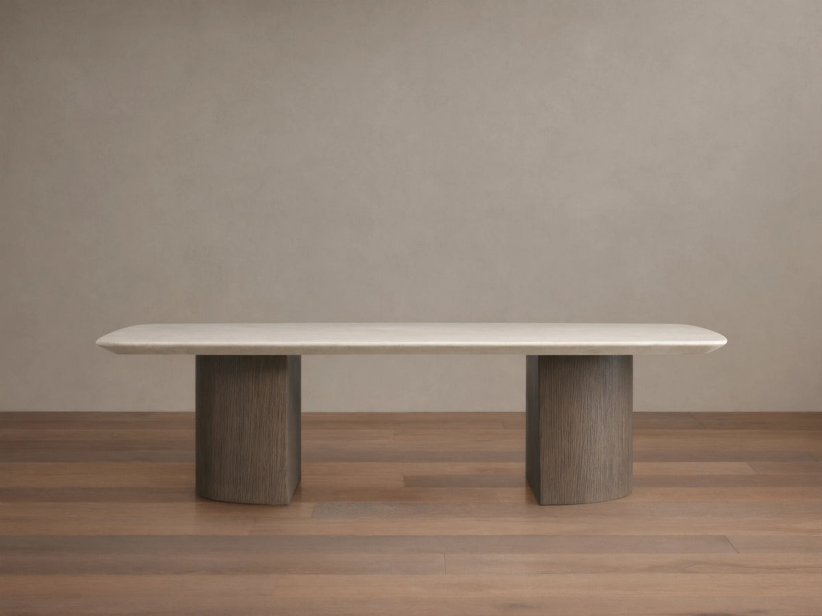 Saint Germain Stone Coffee Table with Dauphine Base