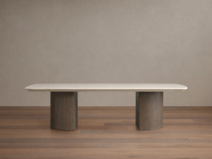 Saint Germain Stone Coffee Table with Dauphine Base