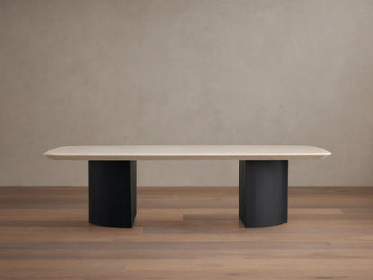 Saint Germain Stone Coffee Table with Dauphine Base