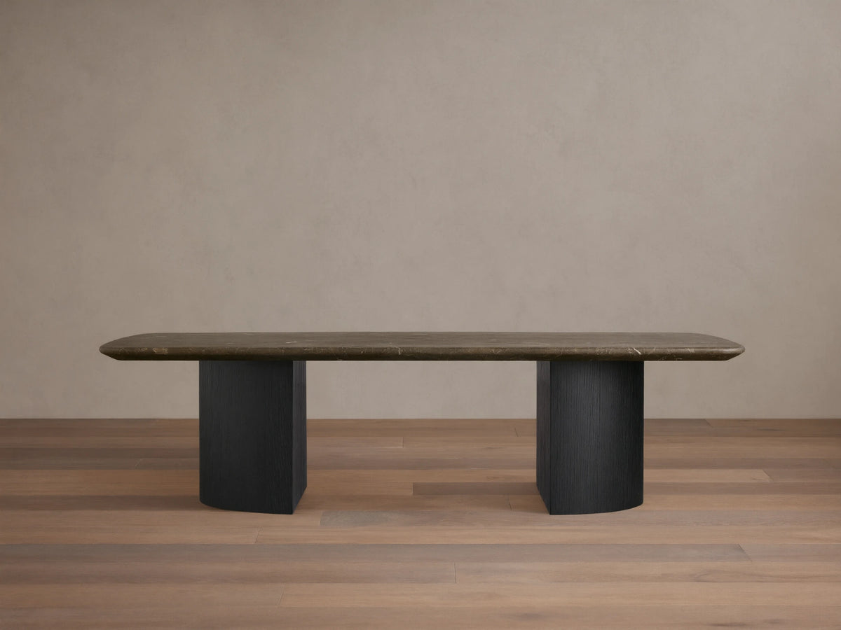 Saint Germain Stone Coffee Table with Dauphine Base
